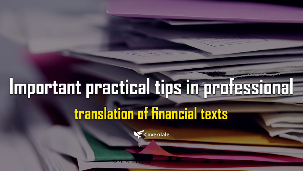 Important points about translating financial texts